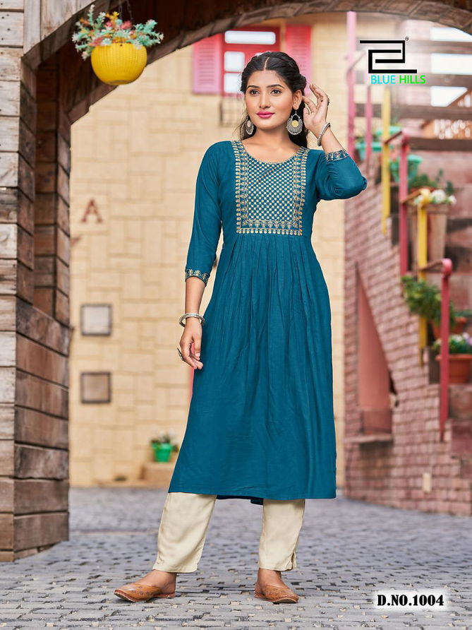 Blue Hills Classic Vol 15 Designer Ethnic Wear Wholesale Plus Size Kurtis
